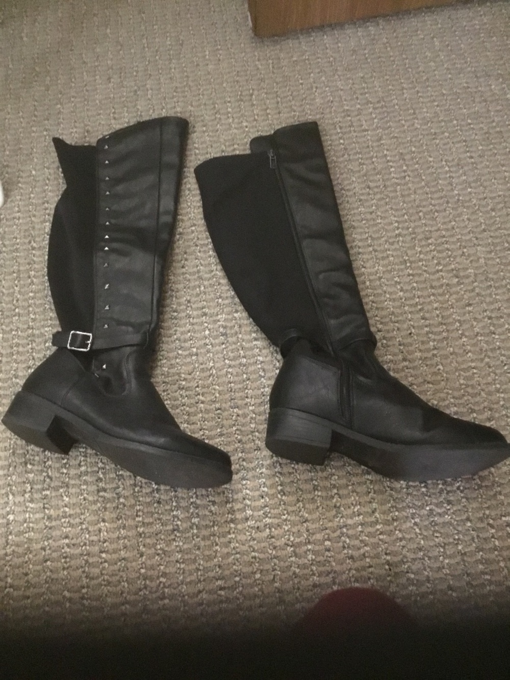 Over the knee black boots